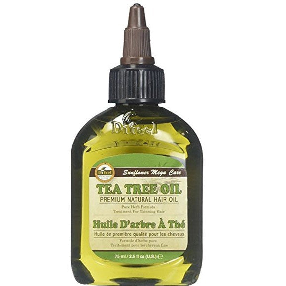 Difeel Tea Tree Oil Premium Natural Hair Oil - Soothes Scalp & Promotes Healthy Hair for All Hair Types 75ml/2.54 oz