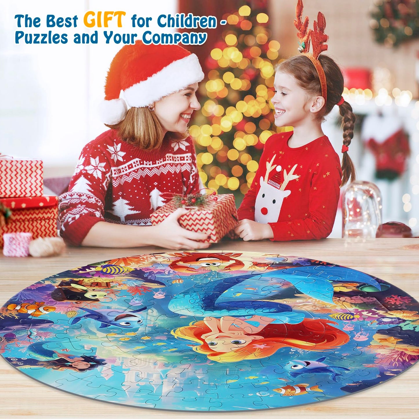 DIGOBAY Mermaid Floor Puzzle for Kids – 70 Pieces, 22.8" Square, Educational Jigsaw (Ages 3-5)