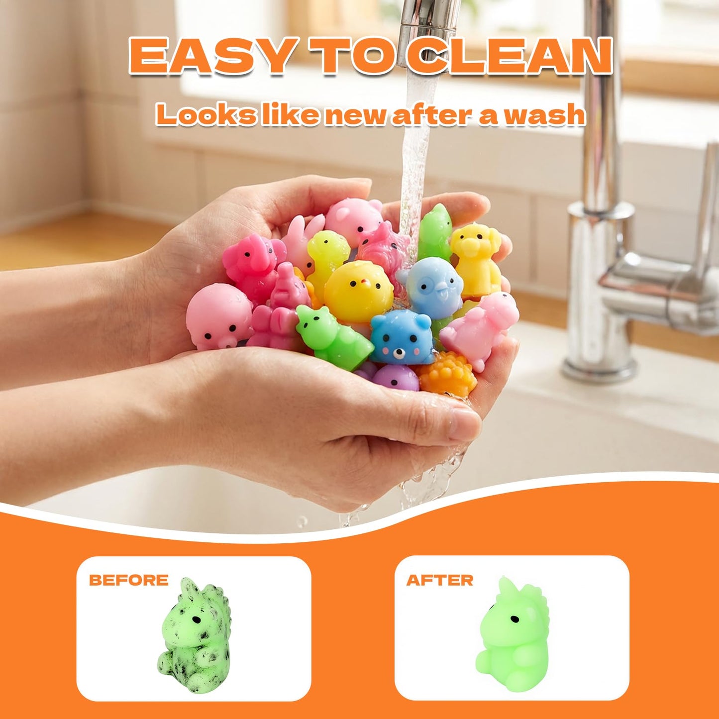 DIMATIMA 110 Pack Mochi Squishy & Fidget Toys – Bulk Party Favors, Classroom Prizes, Stocking Stuffers