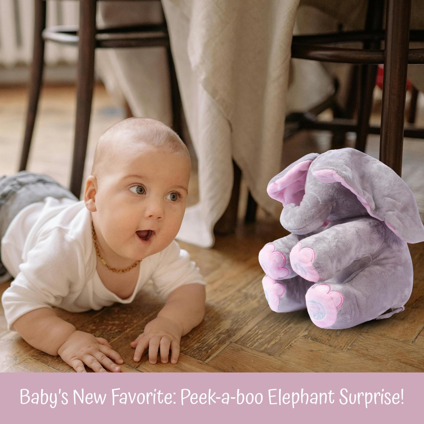 Dimple Kaia Elephant – Animated Plush Singing Peek-a-Boo Toy for Babies & Toddlers