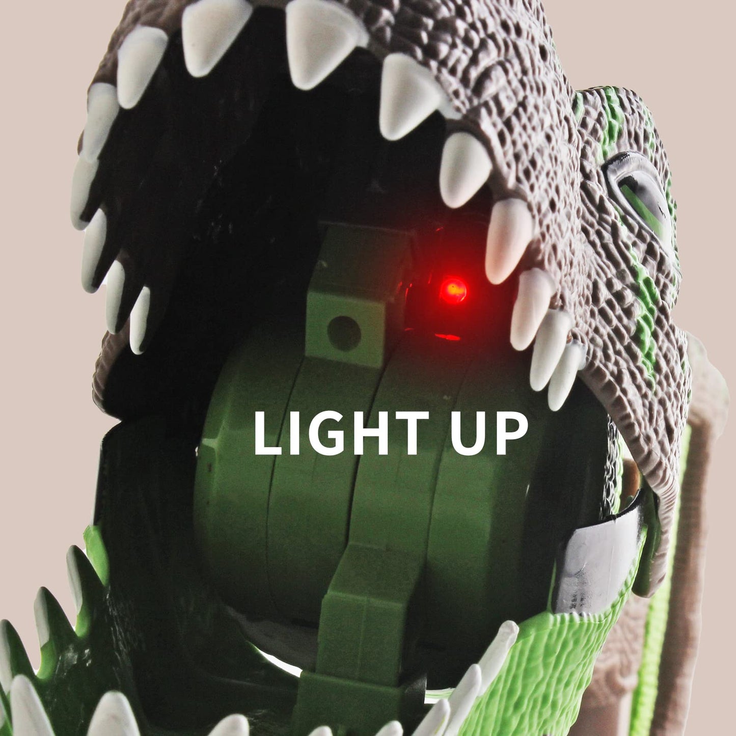 DINOBROS Dinosaur Chomper Toy – 3 Roar Sounds & Light