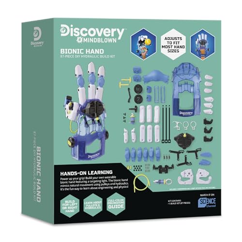 Discovery Kids Bionic Hand Robotics Kit – 87-Piece DIY STEM Toy for Ages 8+