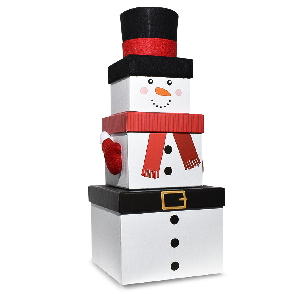 Snowman Gift Box - Set Of 3 one from stock 2 styles