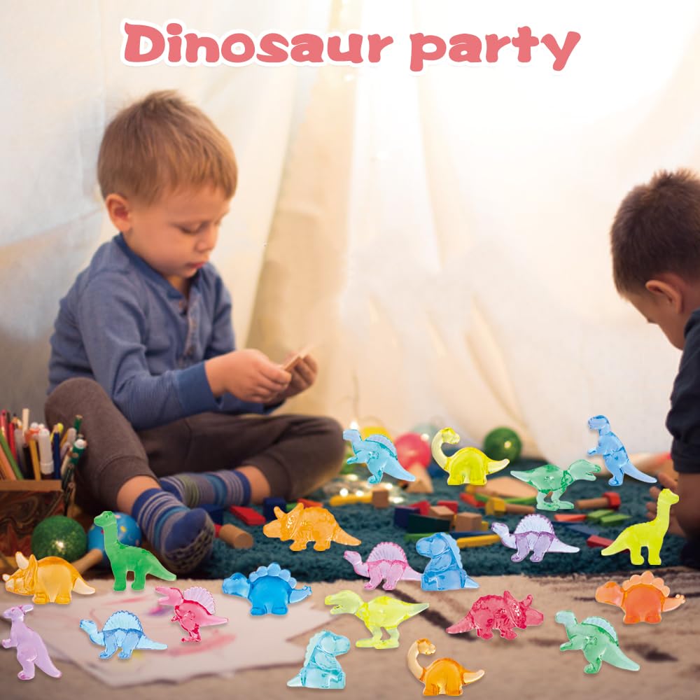 DIYDEC 120Pcs Mini Dinosaur Figurines – Tiny Resin Dinosaurs for Decor