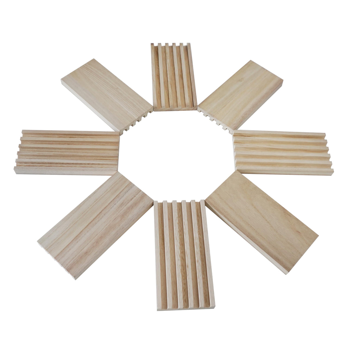 DNB SPORTS Wooden Domino Racks – 8-Pack, 5 Slots Each (Dominoes Not Included)
