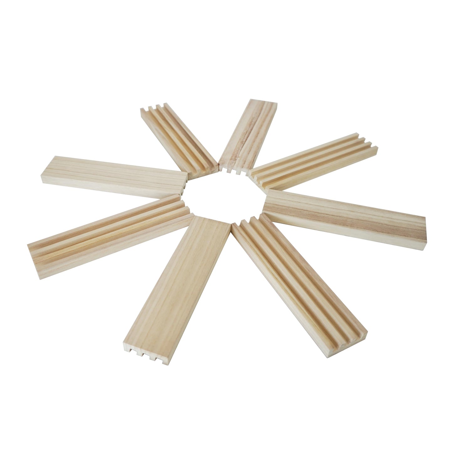 DNB SPORTS Wooden Domino Racks - 8-Pack, 3-Slot Holders
