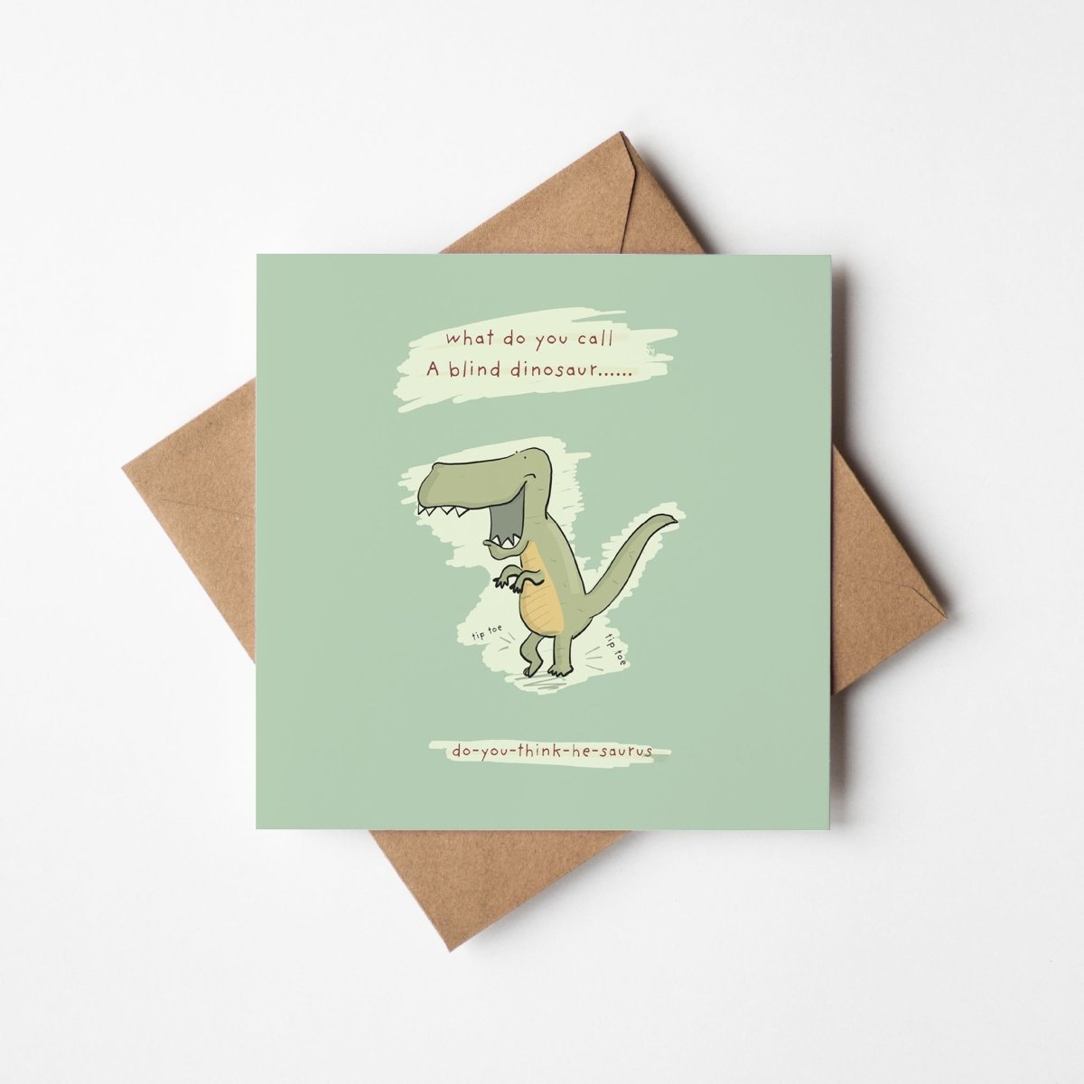 Blind Dinosaur Joke Greeting Card