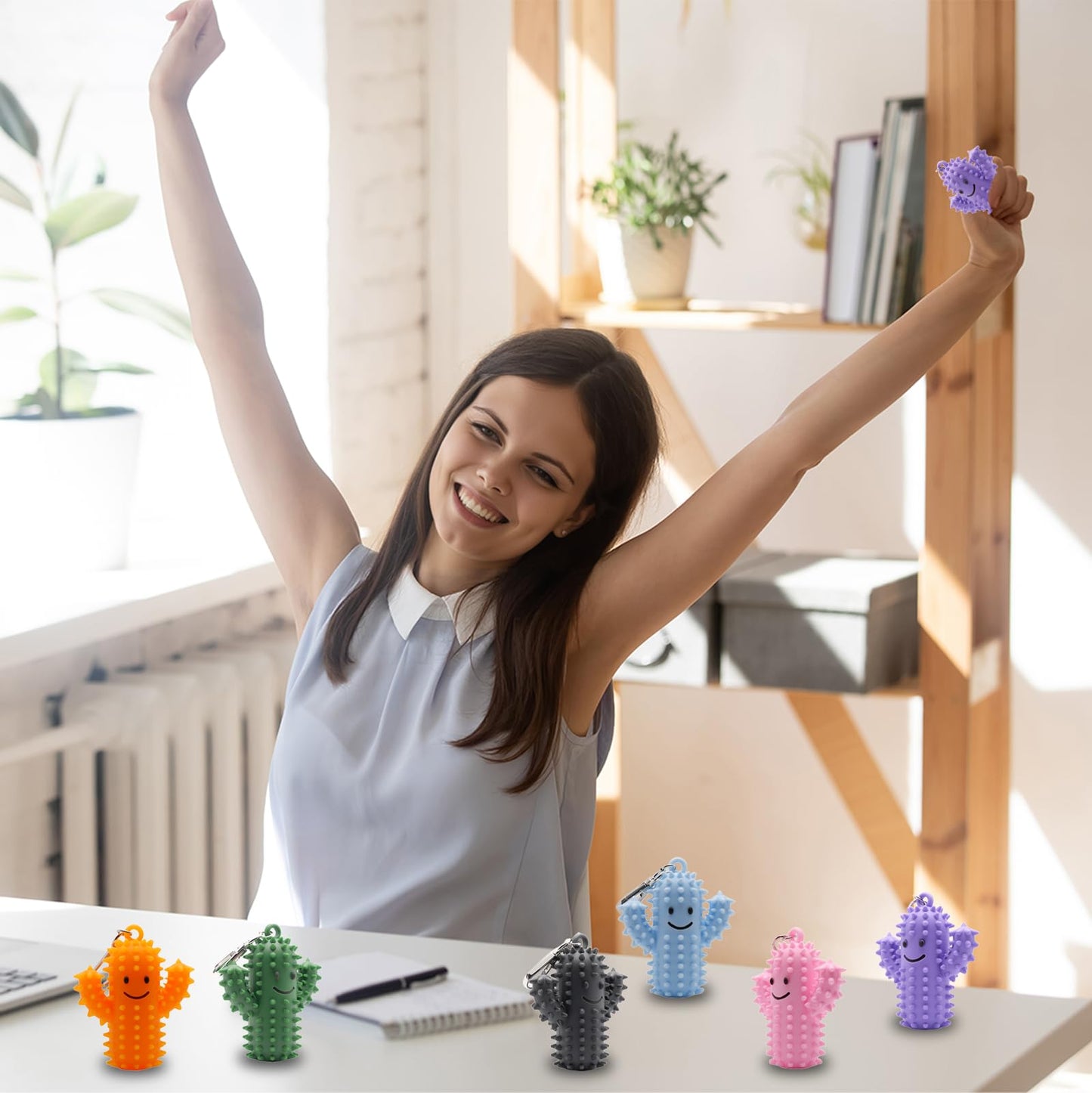 Doacpcr Little Ouchies Fidget – Silicone Cactus Stim Toy for Adults