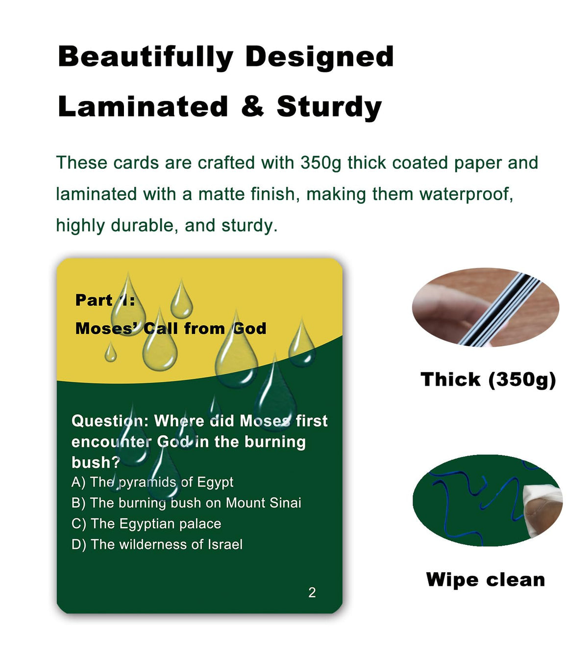 Docdeer 20 Famous Bible Stories, 126 Bible Quiz Cards for Bible Study, Family Fun & Gifts