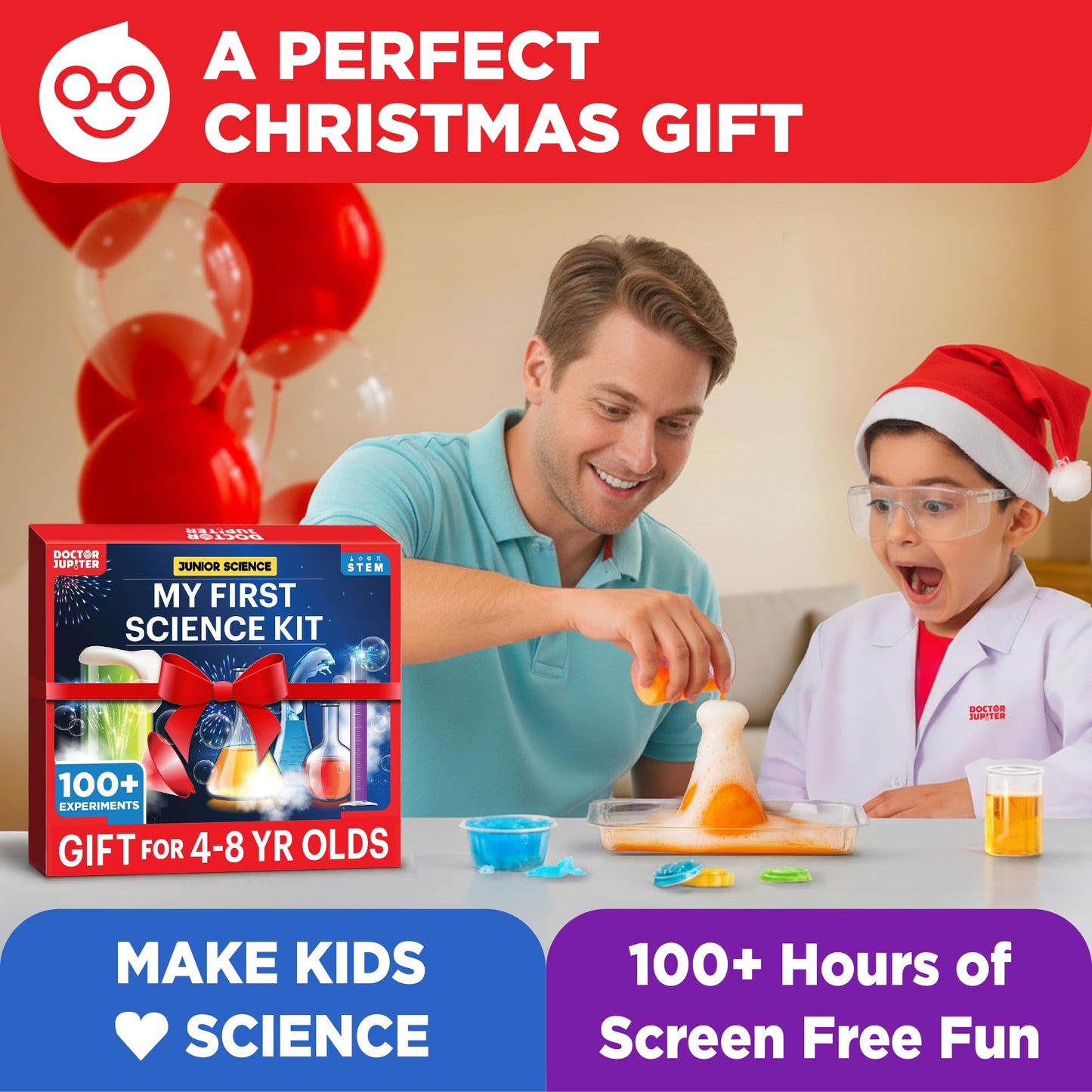 Doctor Jupiter My First Science Kit for Kids 4-8 | 100+ Experiments | STEM Gift