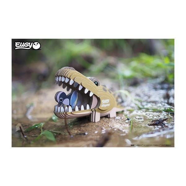 Dodoland Eugy Alligator 3D Puzzle – 22-Piece Eco-Friendly Educational Toy for Kids 6+