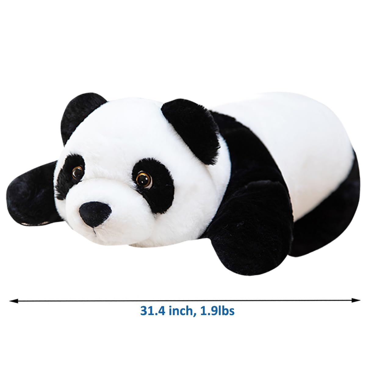Doireum Panda Weighted Plush — 31.4 in Panda Stuffed Animal (1.87 lbs) Hugging Pillow