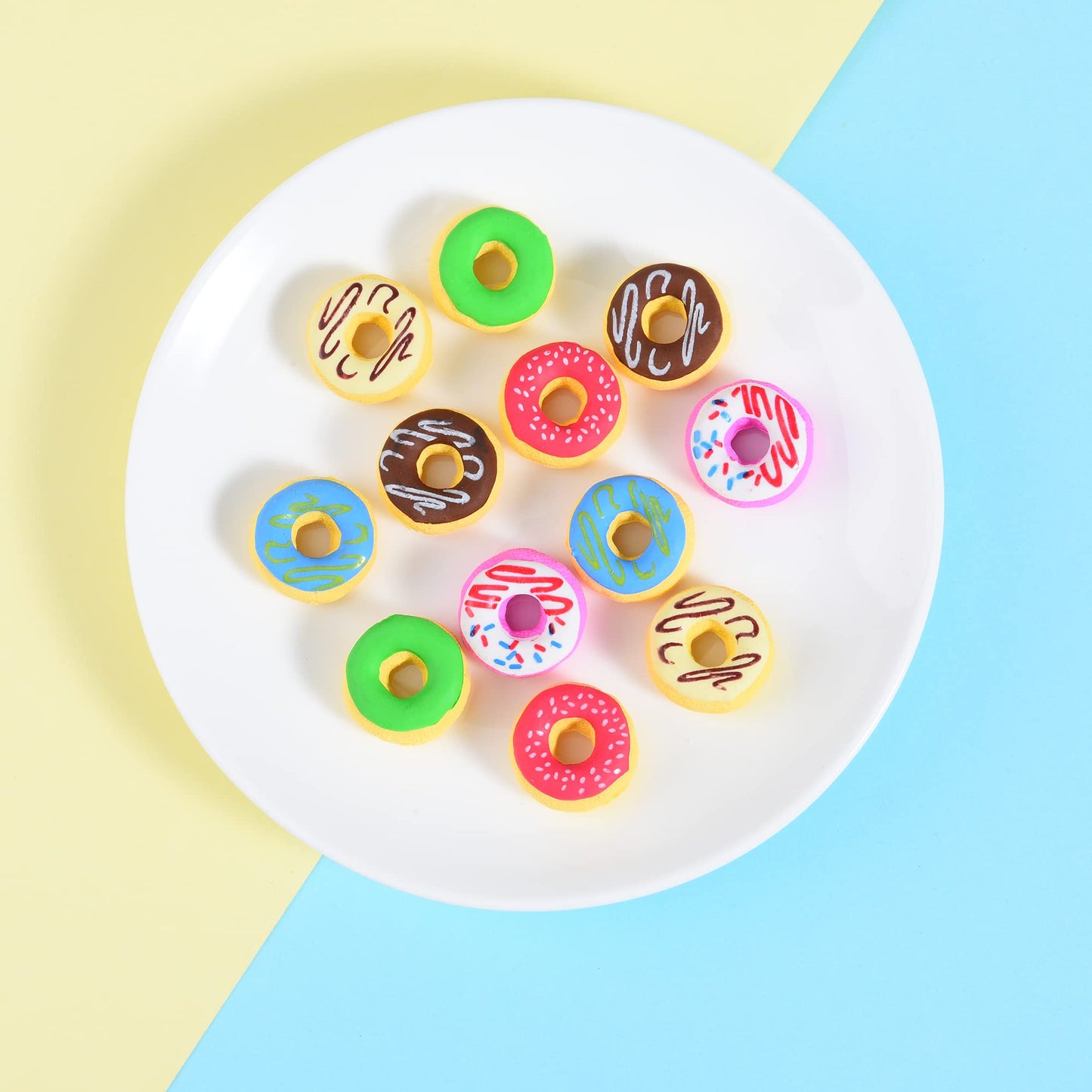 DOMG Donut Erasers for Kids – 24 Pieces 3D Puzzle Mini Erasers