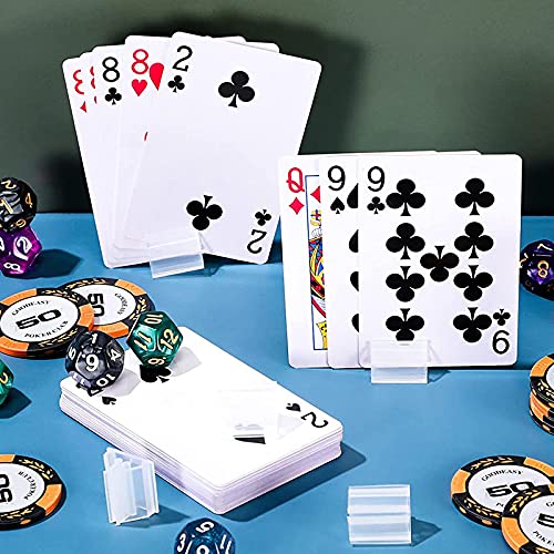 Dong Huang 50pcs Clear Game Card Stands | Durable Plastic Card Holders for DIY Board Games & Party Favors