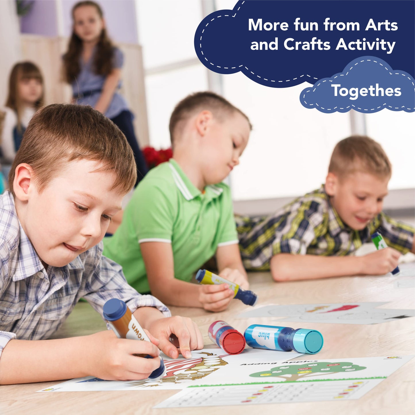 DOODLE HOG Washable Dot Markers – 8-Color Mess-Free Kids’ Art Set
