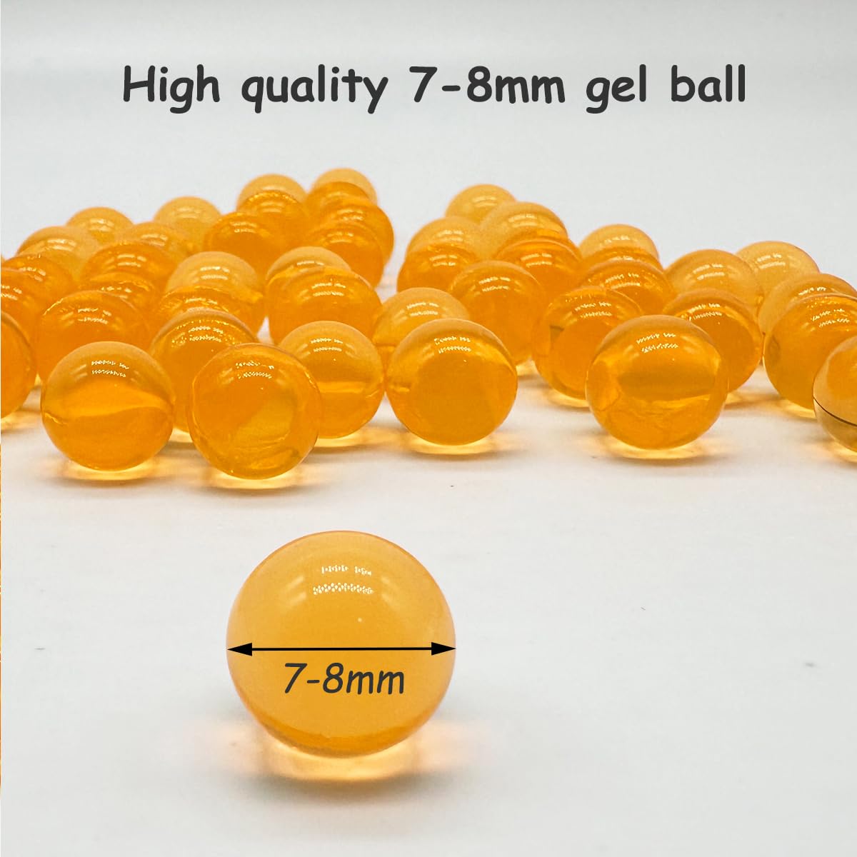 Dortrue Gel Balls Blaster Ammo Refill 7-8 mm – 40,000 Pieces in 2 Packs for Orby Blasters (Ages 14+) Orange