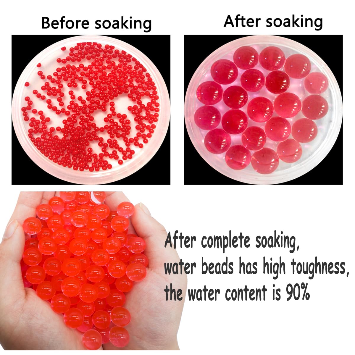 Dortrue Gel Balls Blaster Refill - 40,000 Beads (7-8 mm) for Orby Blasters - 2 Packs