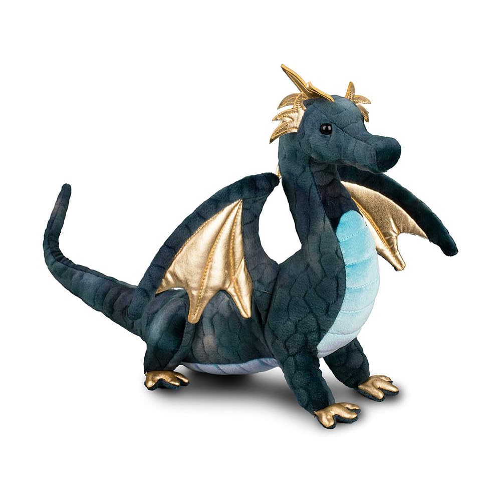 Douglas Aragon Navy Dragon Plush — 16-Inch Navy Dragon Toy for Imaginative Play