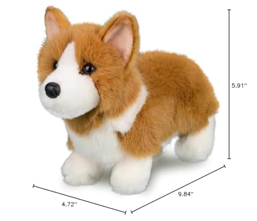 Douglas Louie Corgi Plush Stuffed Animal – 10-Inch Realistic Corgi Toy