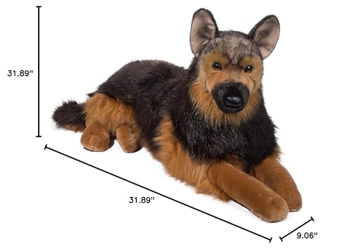 Douglas Major German Shepherd Plush — 32-Inch Realistic Giant Shepherd Toy