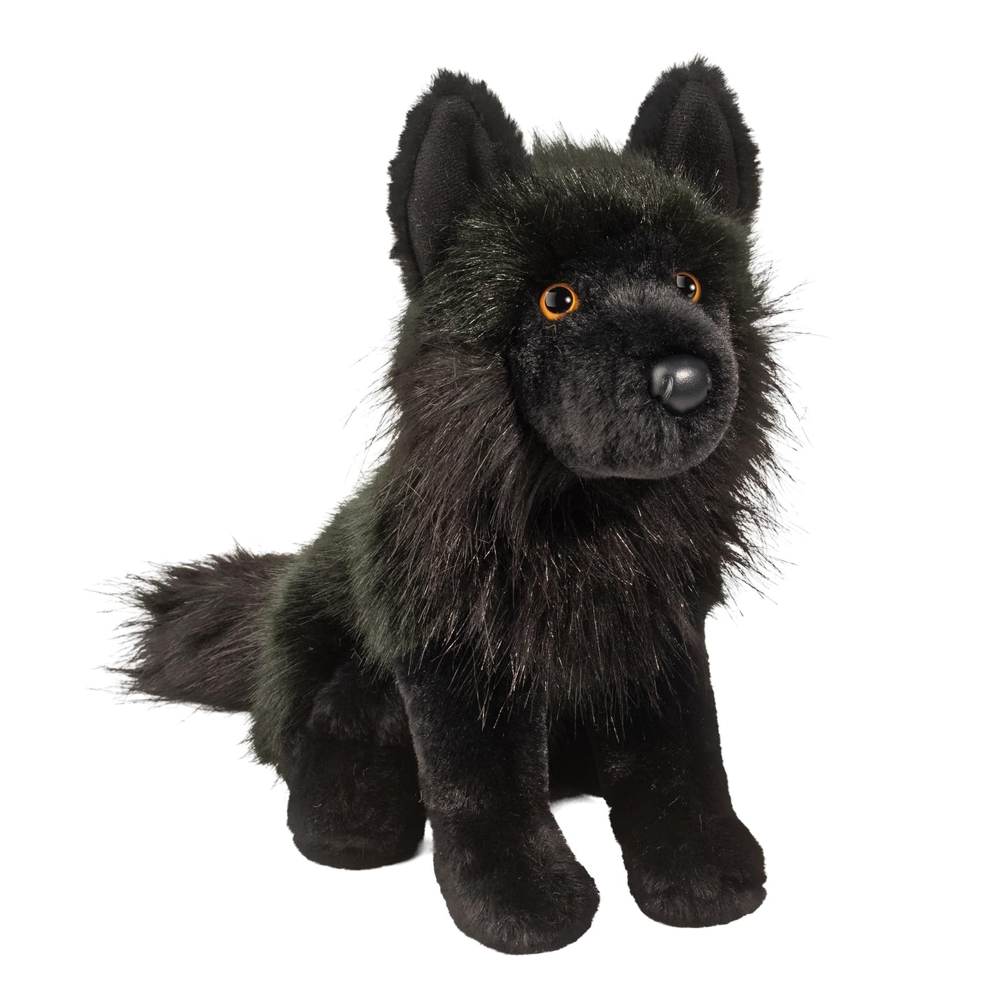 Douglas Vilkas Black Wolf Plush – 11-Inch Seated Wolf Stuffed Animal