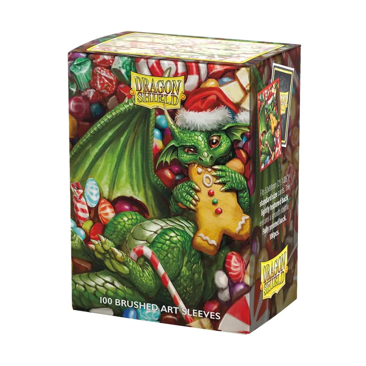 Dragon Shield Brushed Art Sleeves – Christmas 2024 Edition, 100 CT | Smooth & Tough Premium TCG Sleeves