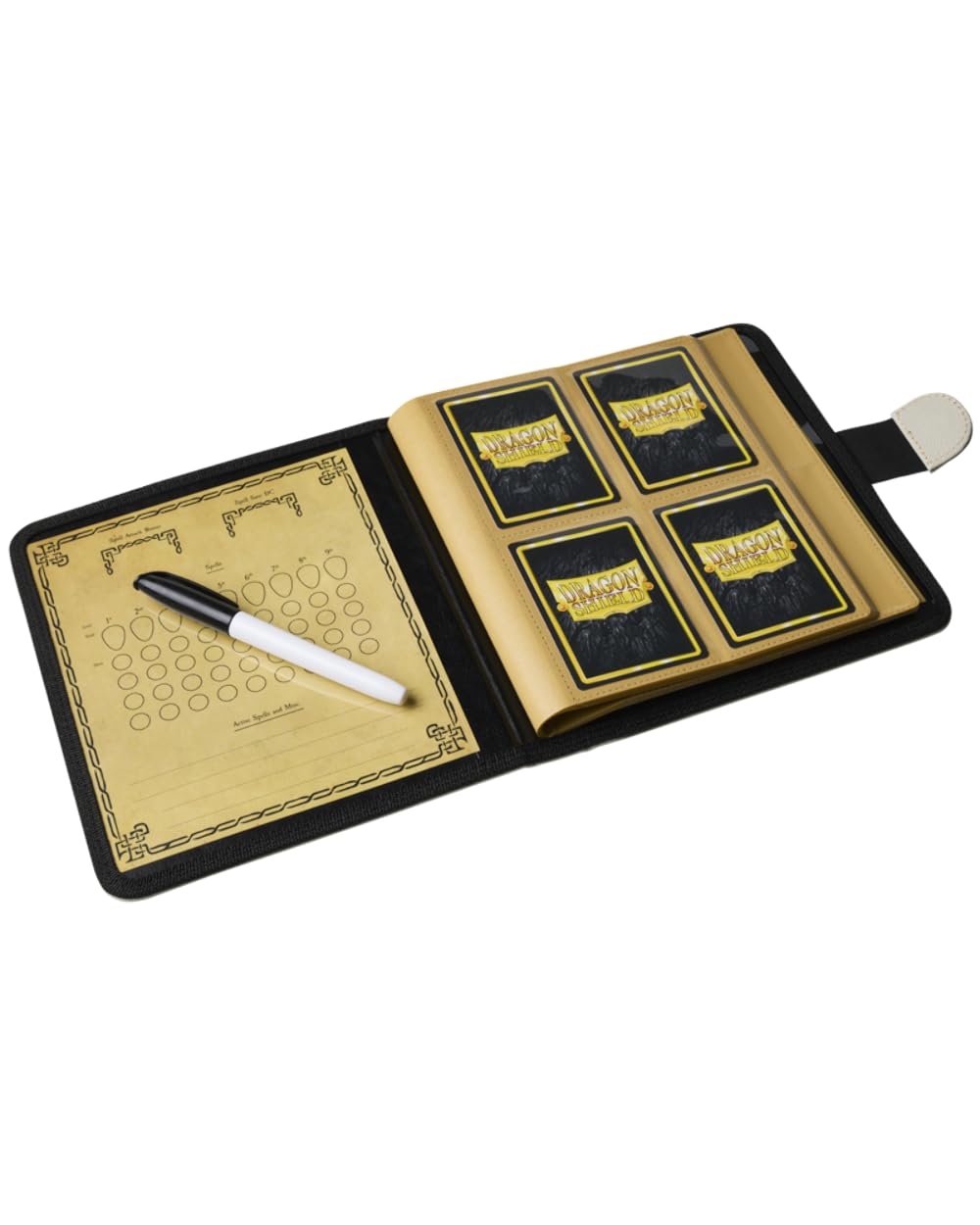 Dragon Shield Iron Grey Spell Codex — 5e Slot Tracker, Dry Erase Marker, Official DnD Card Compatibility