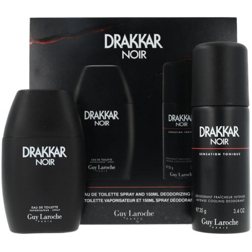 Guy Laroche Drakkar Noir Gift Set 100ml EDT + 150ml Deodorant Spray
