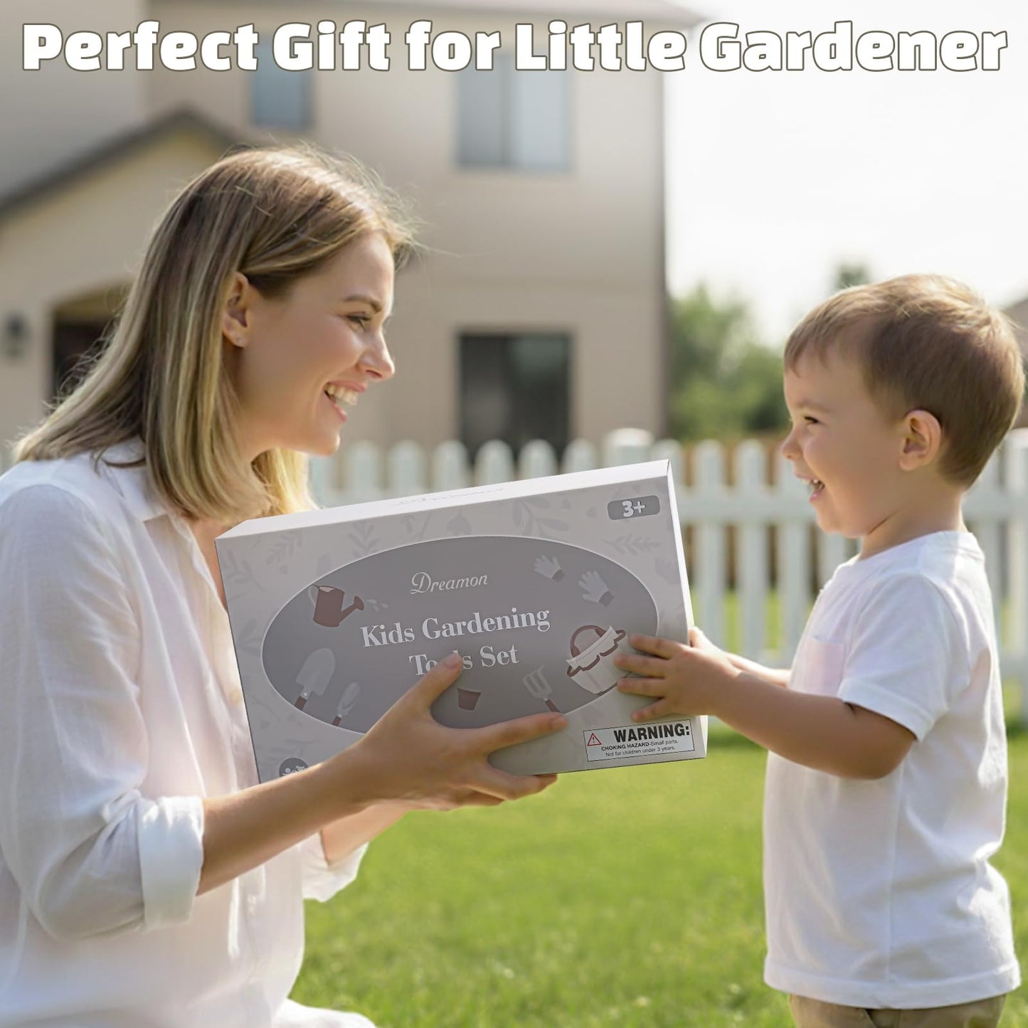 Dreamon Gardening Set for Kids – Complete Kid-Sized Tool Kit with Tote, Gloves, Shovel, Transplanter, Cultivator, and Watering Can