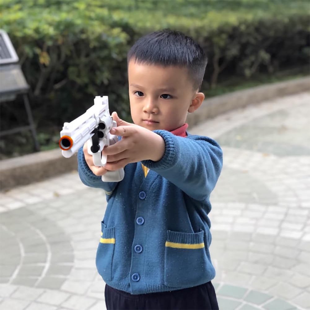 Dreamplay Soft Bullets Revolver Toy Gun – Safe Foam Blasters, 100 Bullets, 12 Shells & 3 Targets, Green