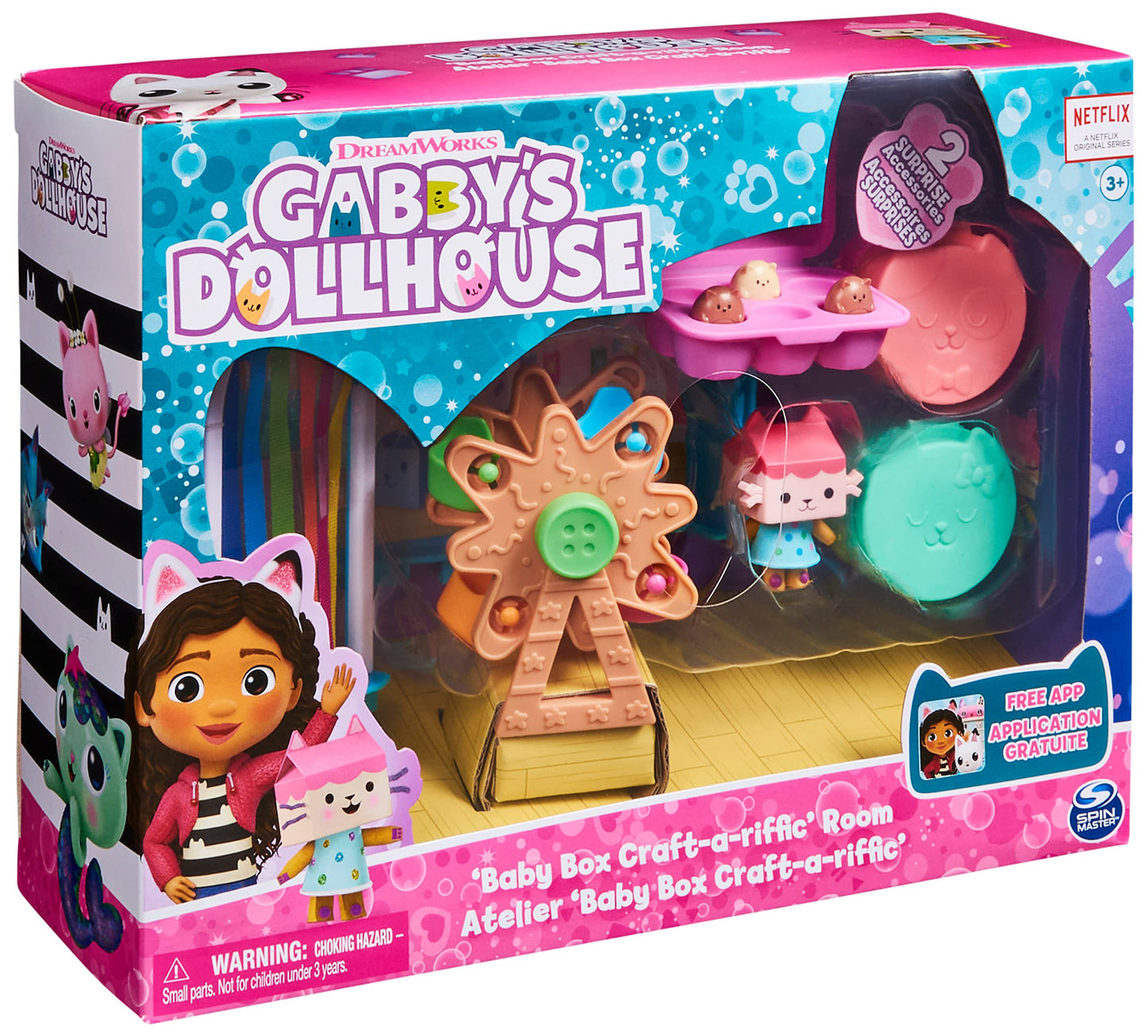 Gabby's Dollhouse Craft-a-riffic Baby Room Box – Cat Character & Surprises