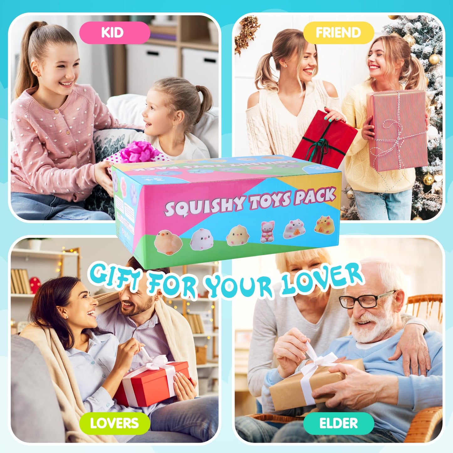 Drephere Taba Squishy 20Pack - 20 Styles Fidget Toys Kit for Kids