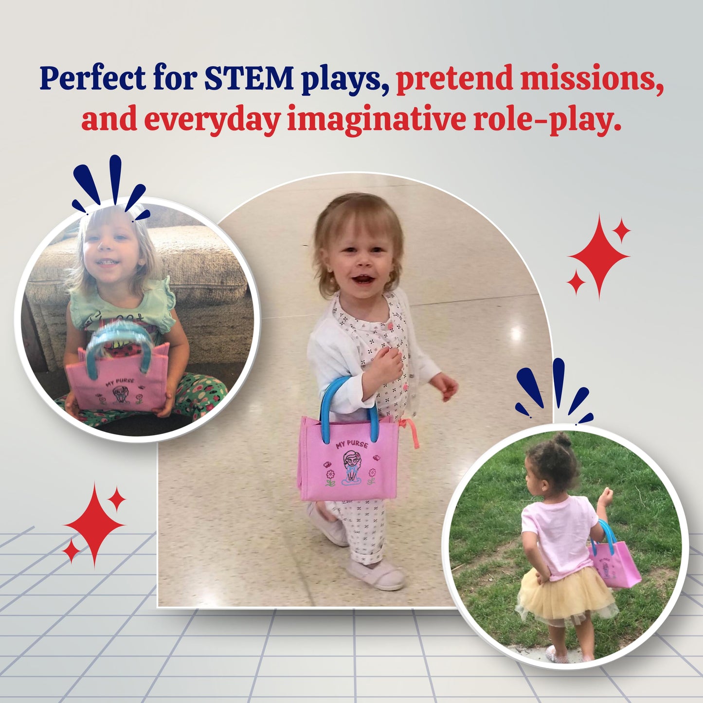 Dress Up America Toddler Purse – Pretend Play Set for Girls Aged 1–3