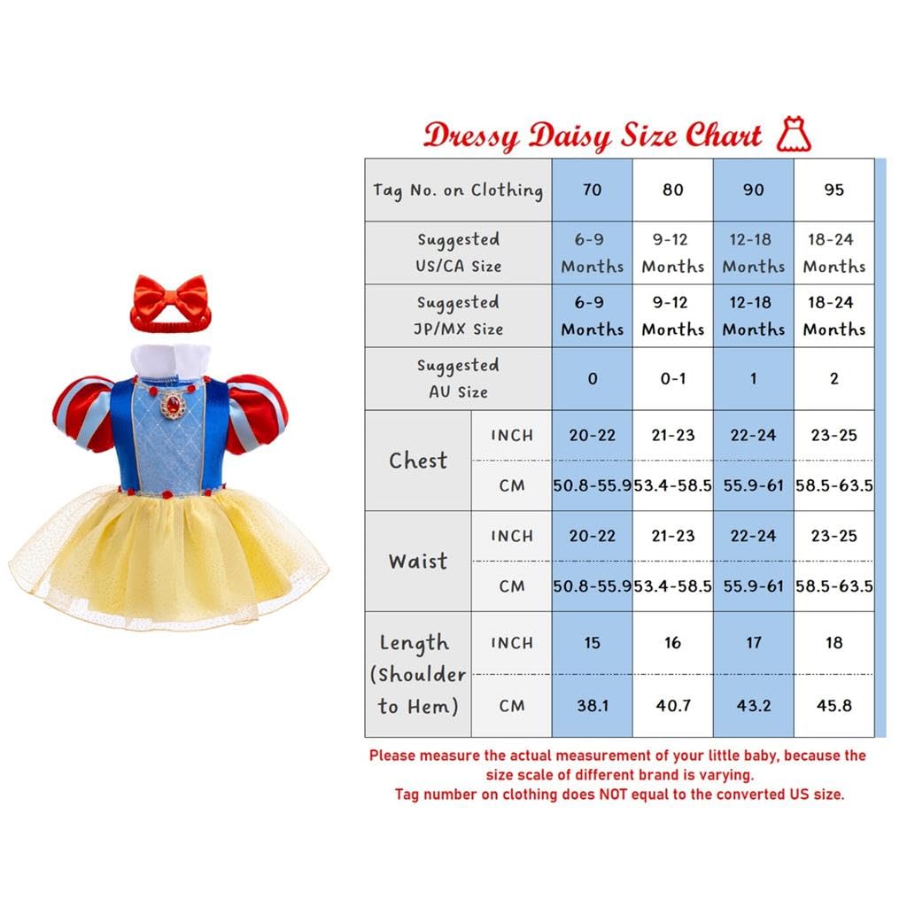 Dressy Daisy Baby Girls Princess Costume Romper with Headband - 18-24 Months
