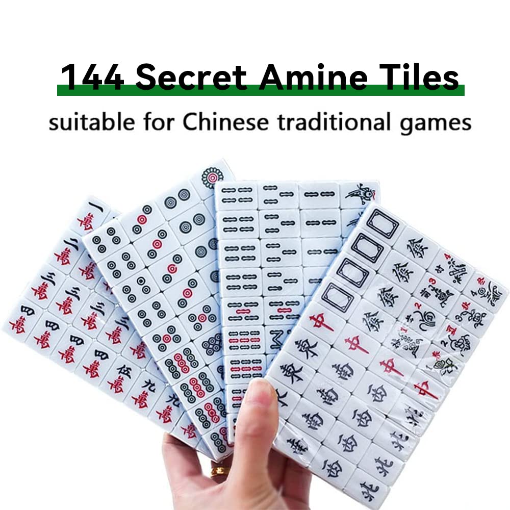 Drizzle Pink Travel Mini Mahjong Set – Portable 146 Tiles for Beginners