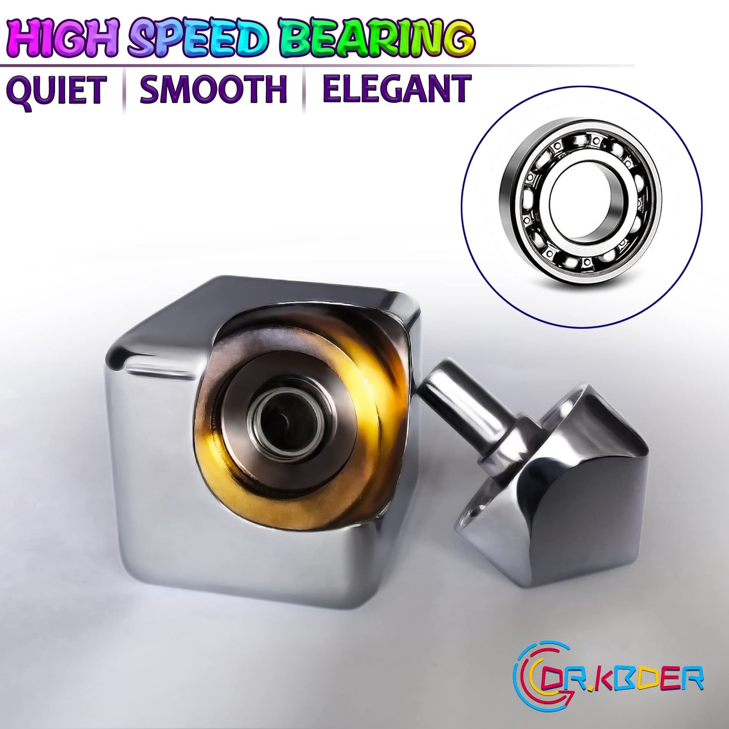 Dr.Kbder 2pc Fidget Spinner Cube – Metal Desk Toy for Focus, Calm, and Sensory Play