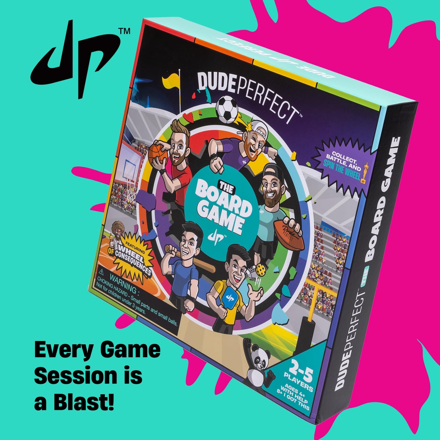 Dude Perfect Board Game – 2-5 Player Family Sports Challenge | Ages 4+