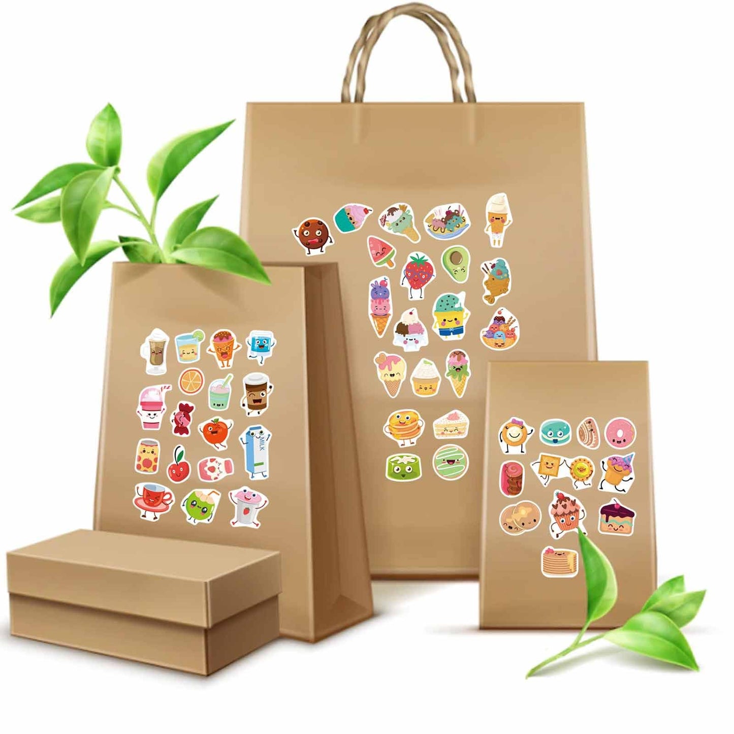 DUJAA 363PCS Cute Food Theme Stickers – Classroom Rewards & Arts & Crafts