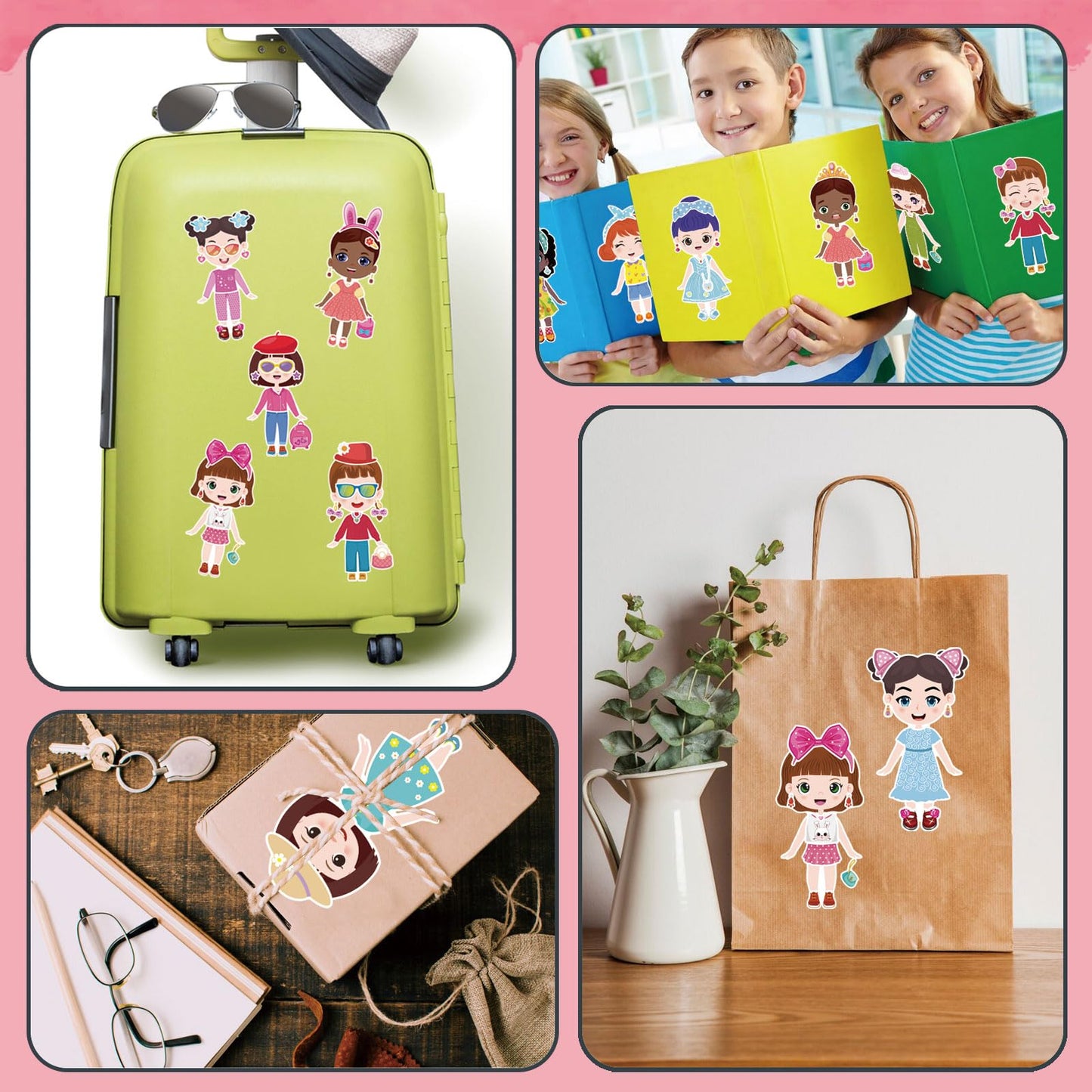 DUJAA 24 Sheets Make a Face and Dress Up Stickers for Kids – Creative Face & Dress-Up Sticker Set