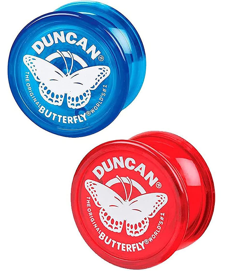 Duncan Butterfly Yo-Yo Two Pack - Red & Blue | Learn Tricks & Build Skill