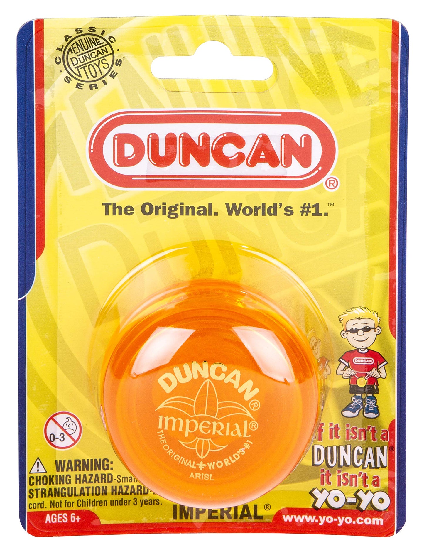 Duncan Imperial Yo-Yo - Beginner Classic with Steel Axle & Orange Plastic Body