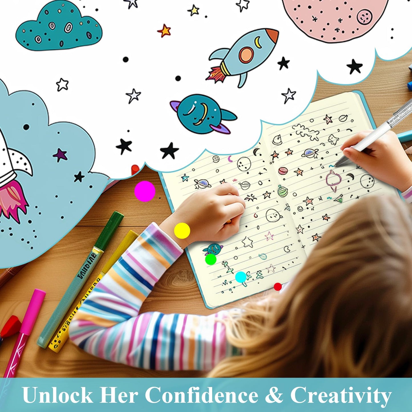 DWIYITTN Butterflies Journal for Girls | 192-Page Hardcover Diary with Pen & Magnetic Closure