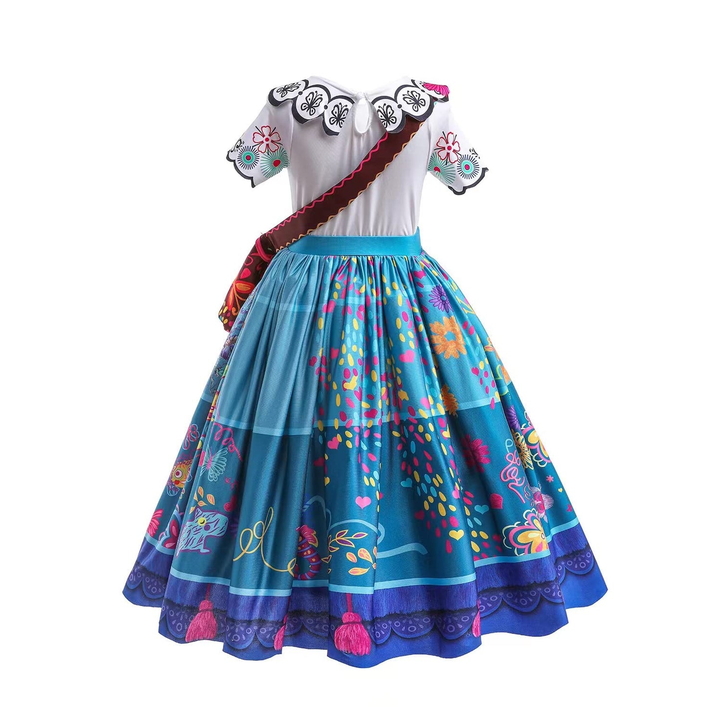 DYJJKM Mirabel Costume for Girls – Blue Magic Family Dress Cosplay Outfit, 2-3Year