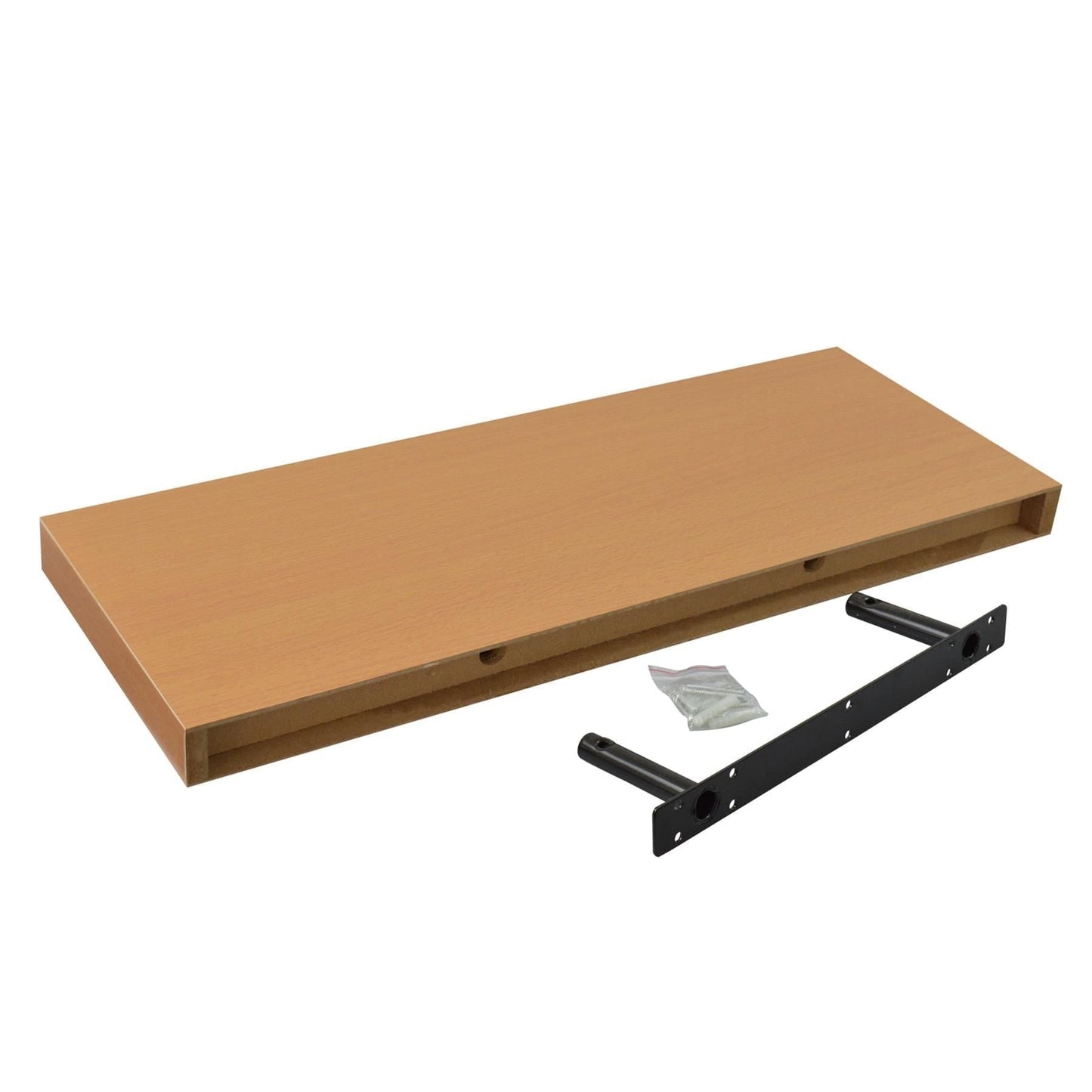 60cm Brown Modern Floating Shelves - Pack of Three