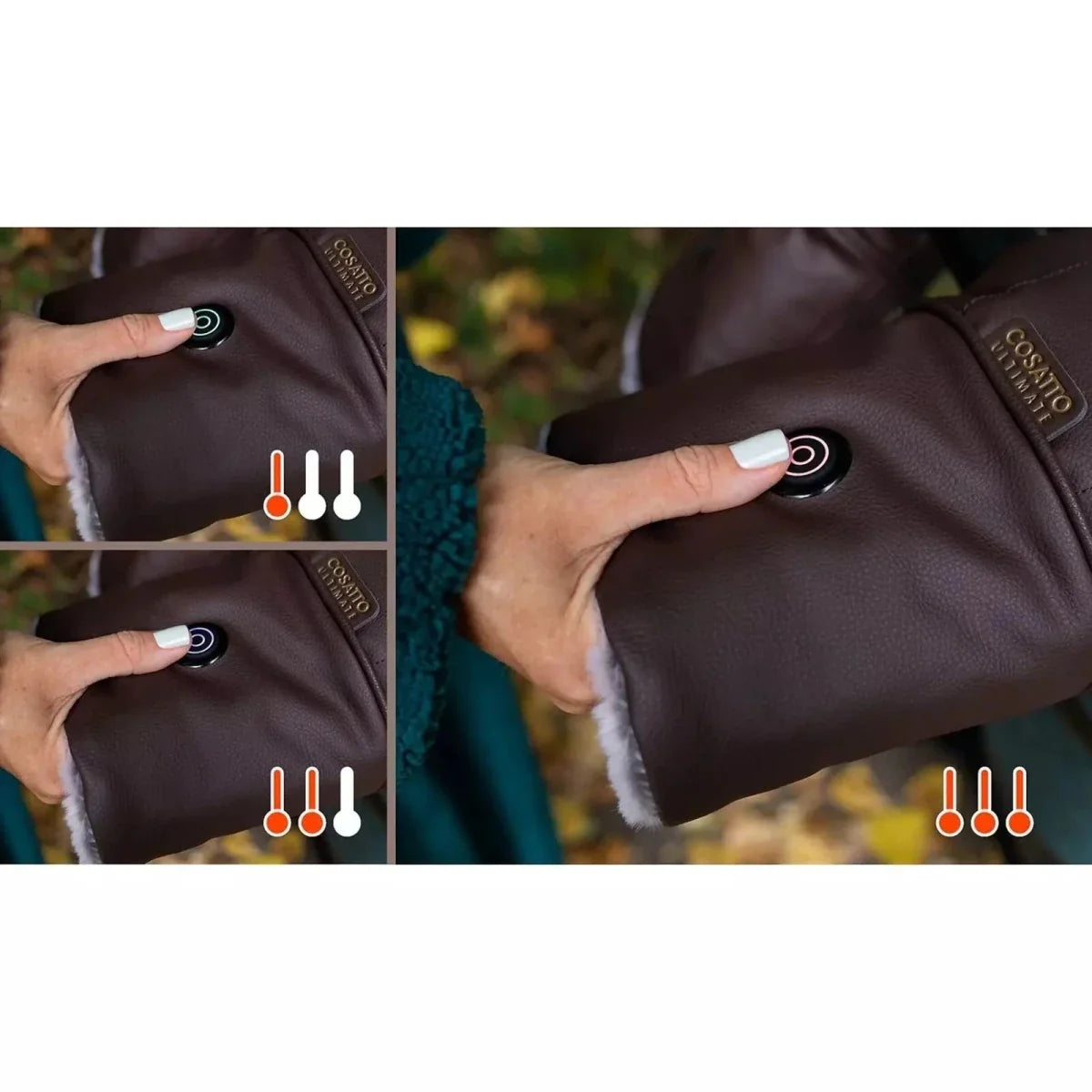 Cosatto Ultimate Heated Snuggle Mitts - Brown