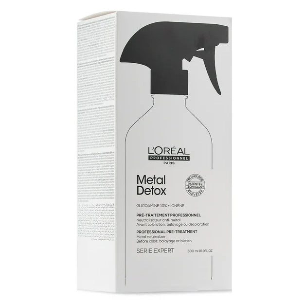 L'Oréal Professionnel Serié Expert Metal Detox Metal Neutralizer Pre-Treatment Spray for Hair Protection During Colour Services 500 ml/16.91 oz