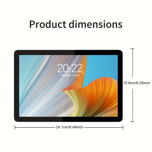 25.65 cm Tablet Android 14, 2-in-1 Tablet with Keyboard, Mouse, Case, Stylus, 128GB ROM + 8GB RAM Extended, Dual 8MP Camera, Octa-Core, 8000mAh, 1280x800 IPS Display, Wi-Fi 6, Google Certified