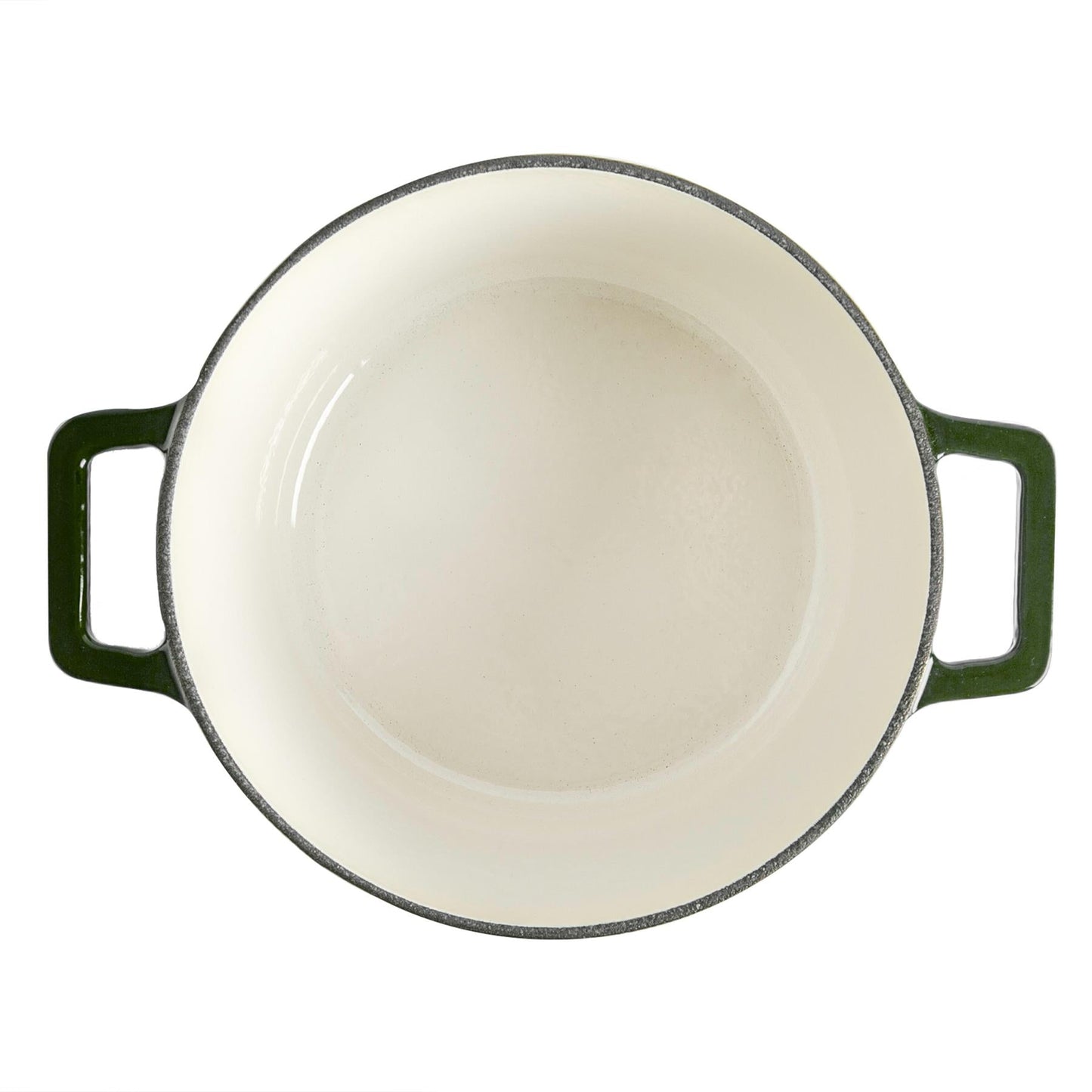 4.5L Dark Green Cast Iron Casserole Dish