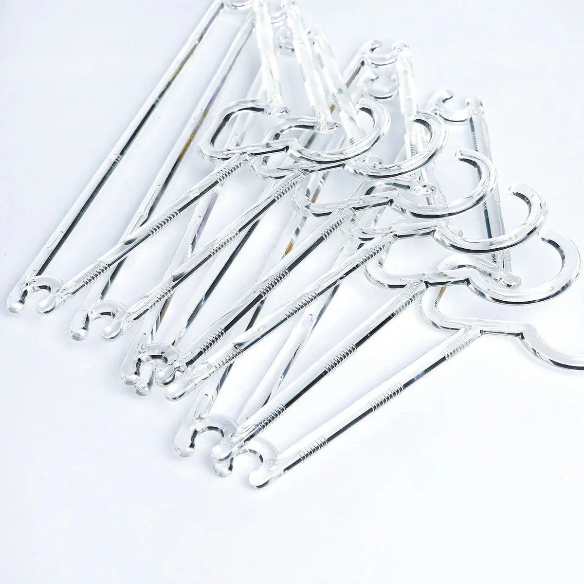 HelloBaby 6 Pack Crystal Transparent Baby Hangers - Transparent