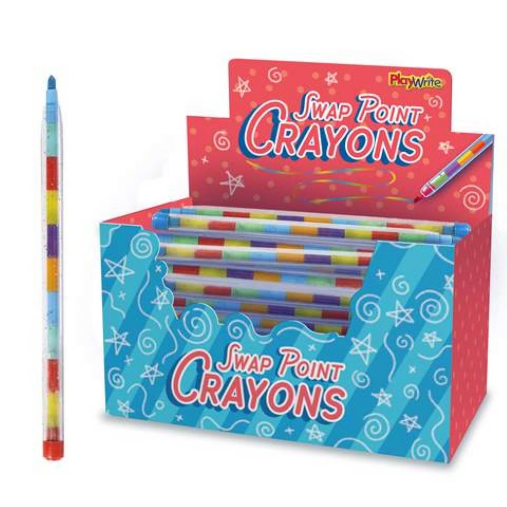 Children's Fun Swap Point Multicoloured Crayon Pencil